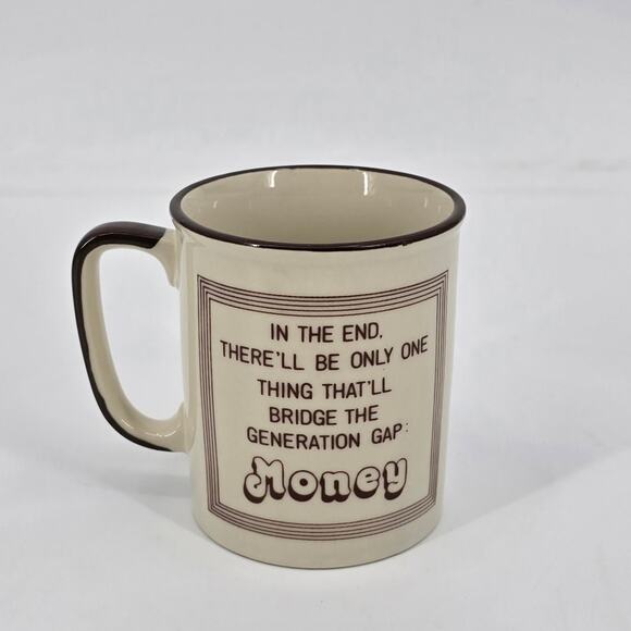 Vintage Humor Mug – “Bridge the Generation Gap: Money” Quote - Picture 3 of 5